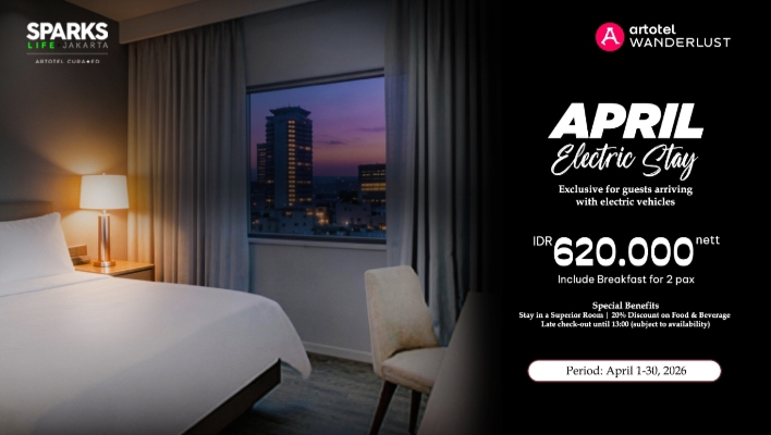 APRIL ELECTRIC STAY di ARTOTEL Wonderful Jakarta: Penawaran Eksklusif untuk Pengguna Kendaraan Listrik