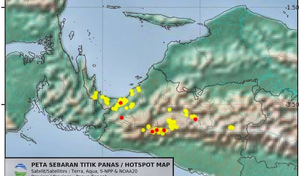 Waspada Karhutla! 512 Titik Panas Muncul di Papua Tengah, Nabire Dominasi 279 Hotspot